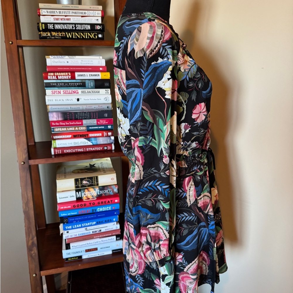REISS floral print mini dress - Picture 3 of 6